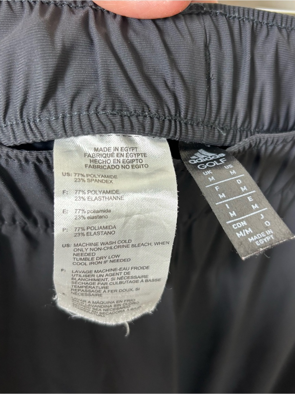 Adidas Golf Essential Joggers Men's Medium Black Performance Active Logo Pockets - Picture 9 of 10